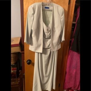 Strapless dress with cardigan